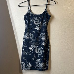 Navy Dragon Dress